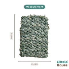 Premium Chunky Wool Textured Blanket Layer L054 | Tiffany Blue