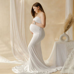 Strapless Tail Dress M037 | M | White