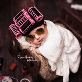 Baby Head Curler Set With Wig | NB | Black Pink