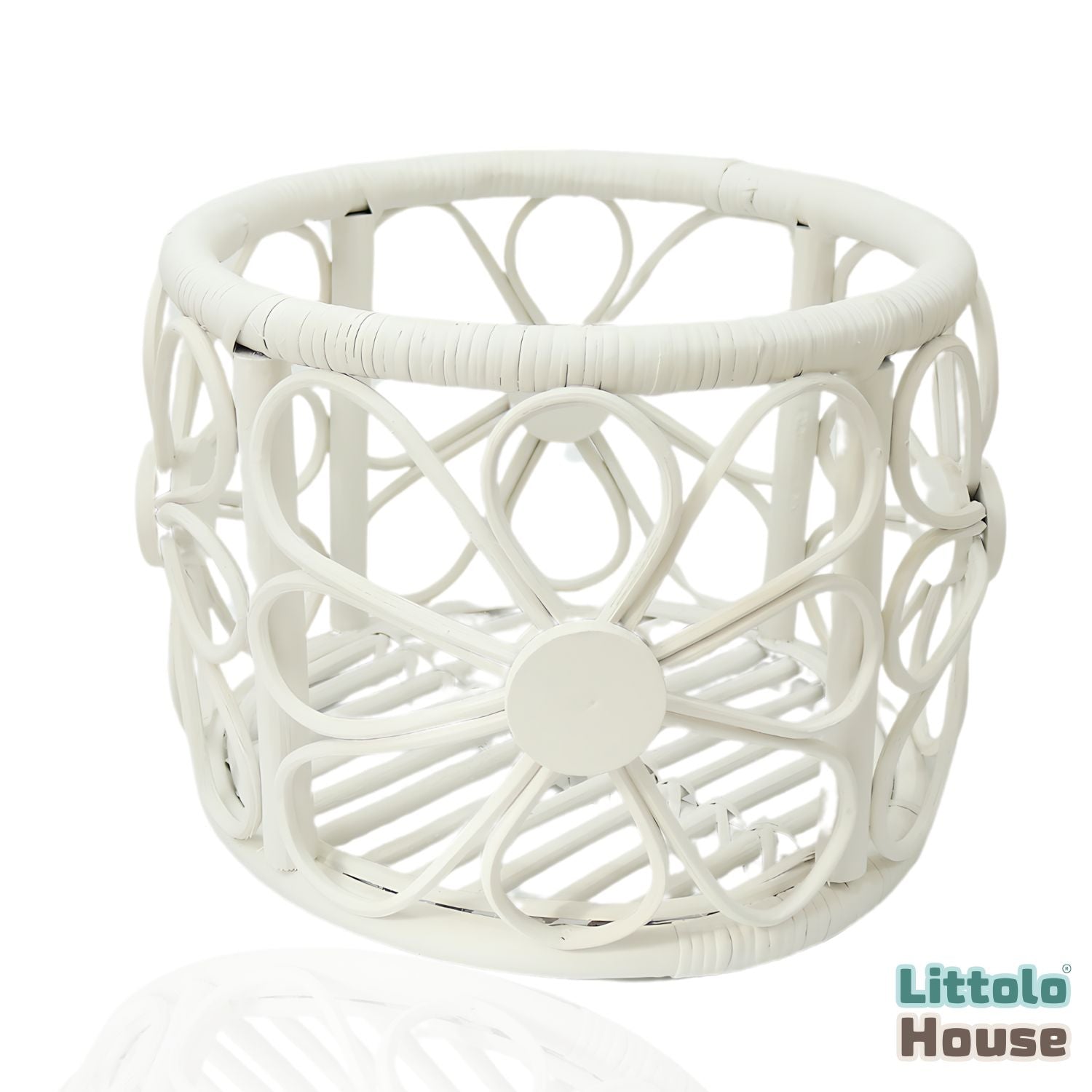 Rustic Cane Floral Basket