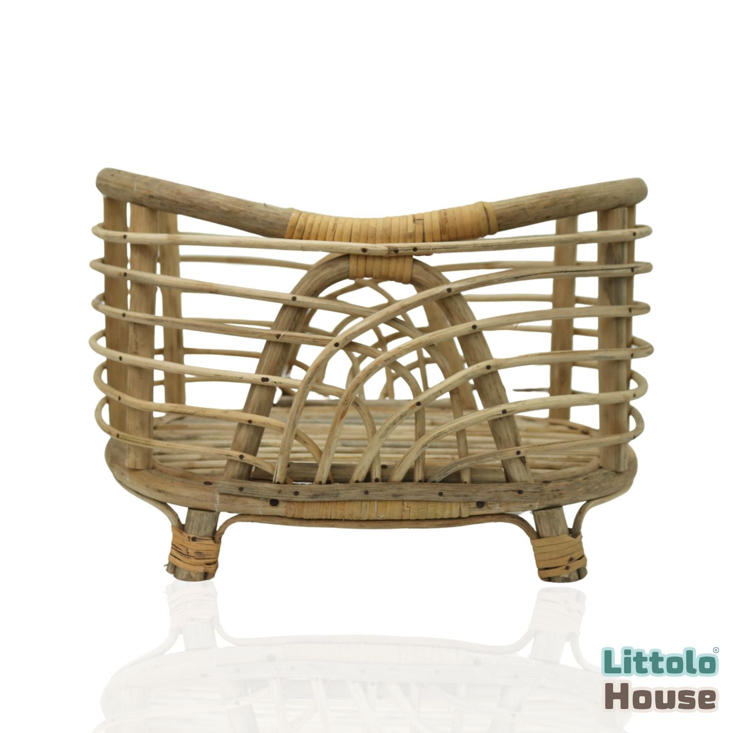 Cane Stylish Criss Cross Crib | Cane | Natural Wood