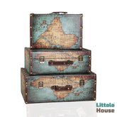 Vintage Suitcase D019 Pack of 3 | Decorative Add-ons | Multicolour
