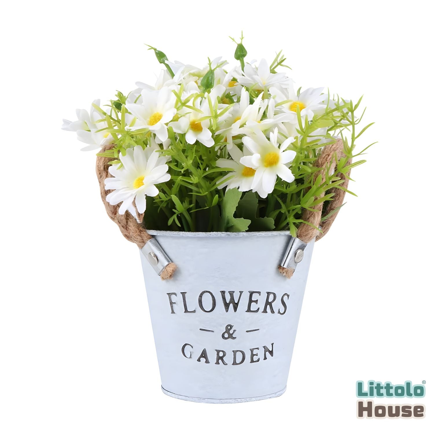 Flowers Vase Set of 3 D041 | Iron Artware | White