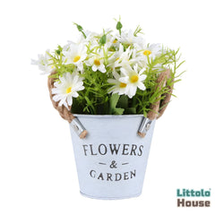 Flowers Vase Set of 3 D041 | Iron Artware | White