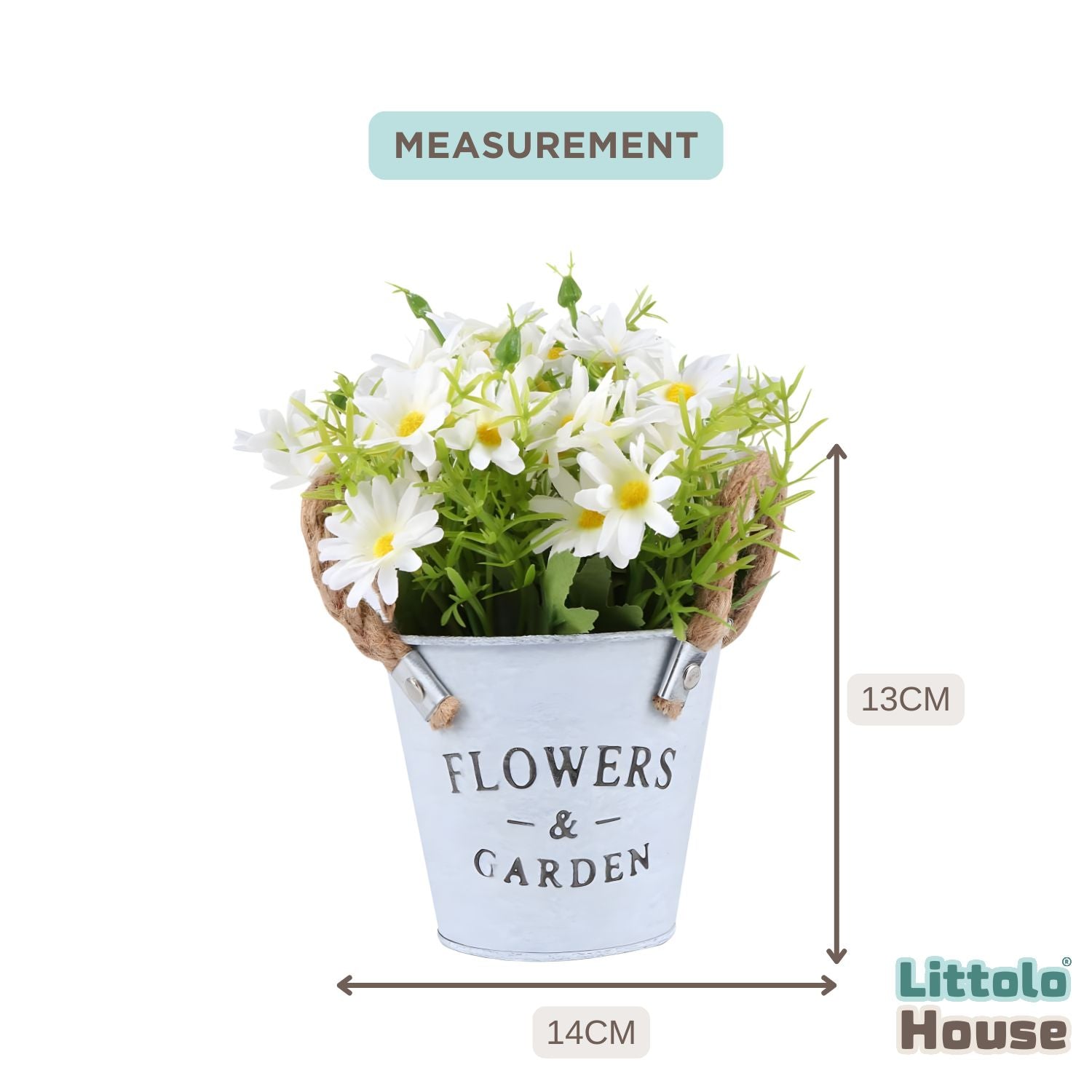 Flowers Vase Set of 3 D041 | Iron Artware | White