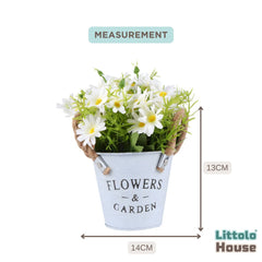 Flowers Vase Set of 3 D041 | Iron Artware | White