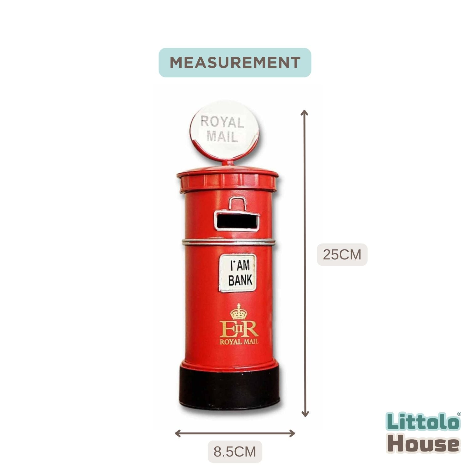 Vintage Mailbox Piggy Bank | Red