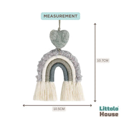 Handmade Macrame Rainbow Hanging | Grey