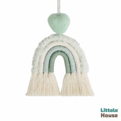 Handmade Macrame Rainbow Hanging | Mint
