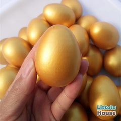 Nest Eggs | Wooden | Set of 2 | Golden