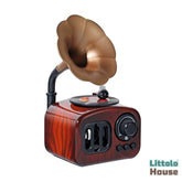 Retro Vintage rotating Gramophone music box D100 | Pack of 1 | Golden Brown