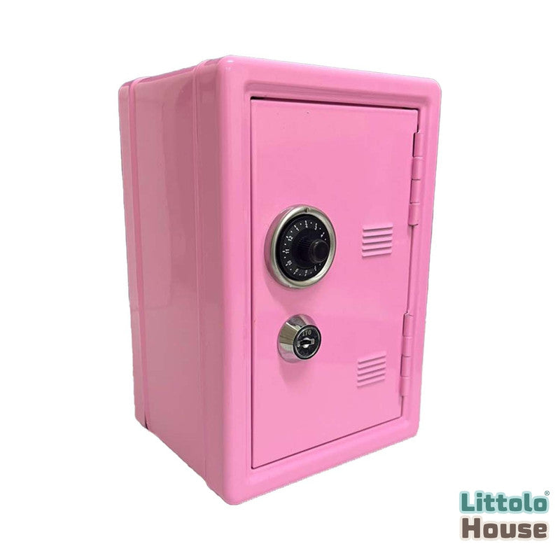 Bath Spa Theme Piggy Bank Mini Safe Locker D106 | Pack of 1 | Baby Pink