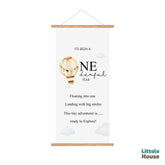 One-derful Year 1st Birthday Milestone Hanging Banner D178 | Pack of 1 | Black White