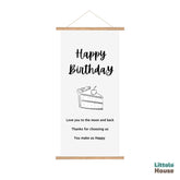 Happy Birthday Milestone Hanging Banner Style 2 D179 | Pack of 1 | Black White
