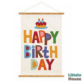 Colorful Birthday Cake Milestone Hanging Banner D204 | Pack of 1 | Multicolor Dark Shades