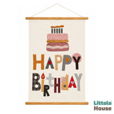 Colorful Birthday Cake Milestone Hanging Banner D205 | Pack of 1 | Multicolor Pastel Shades