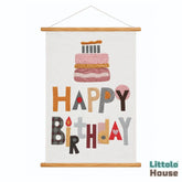 Colorful Birthday Cake Milestone Hanging Banner D205 | Pack of 1 | Multicolor Pastel Shades