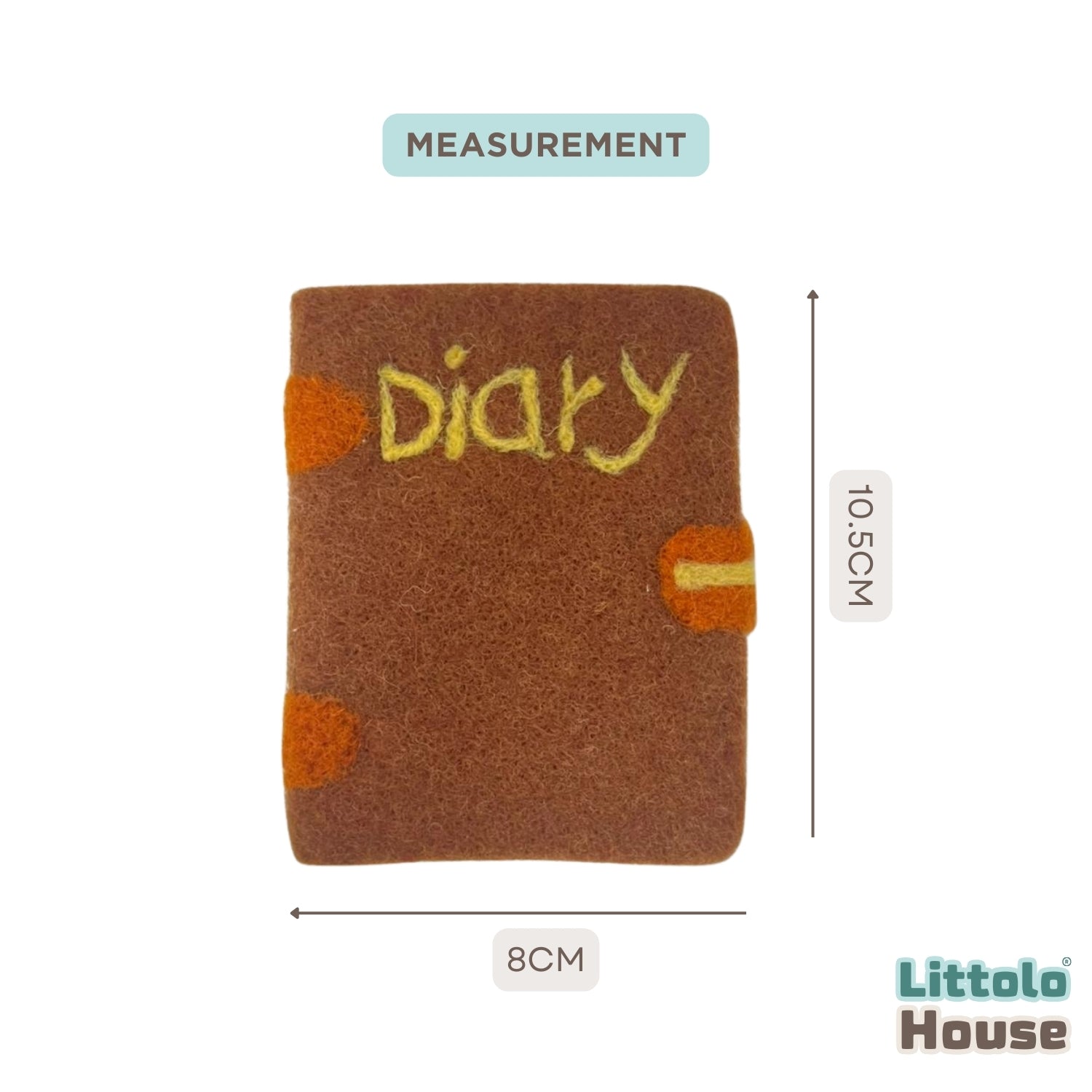Felt Wool Diary F14 | Pack of 1 | Brown