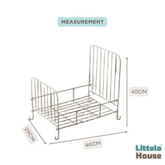 Heritage Iron Bed M014 | Iron Artware | Rustic White