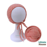 Baby Wool Knitted Wrap and Bonnet SR090 | NB | Peach