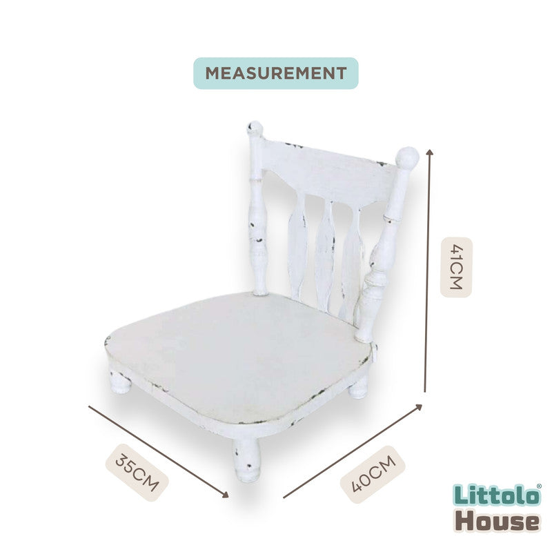Iron Detachable Foldable Chair | Iron Art | White