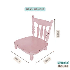 Iron Detachable Foldable Chair | Iron Art | Baby Pink