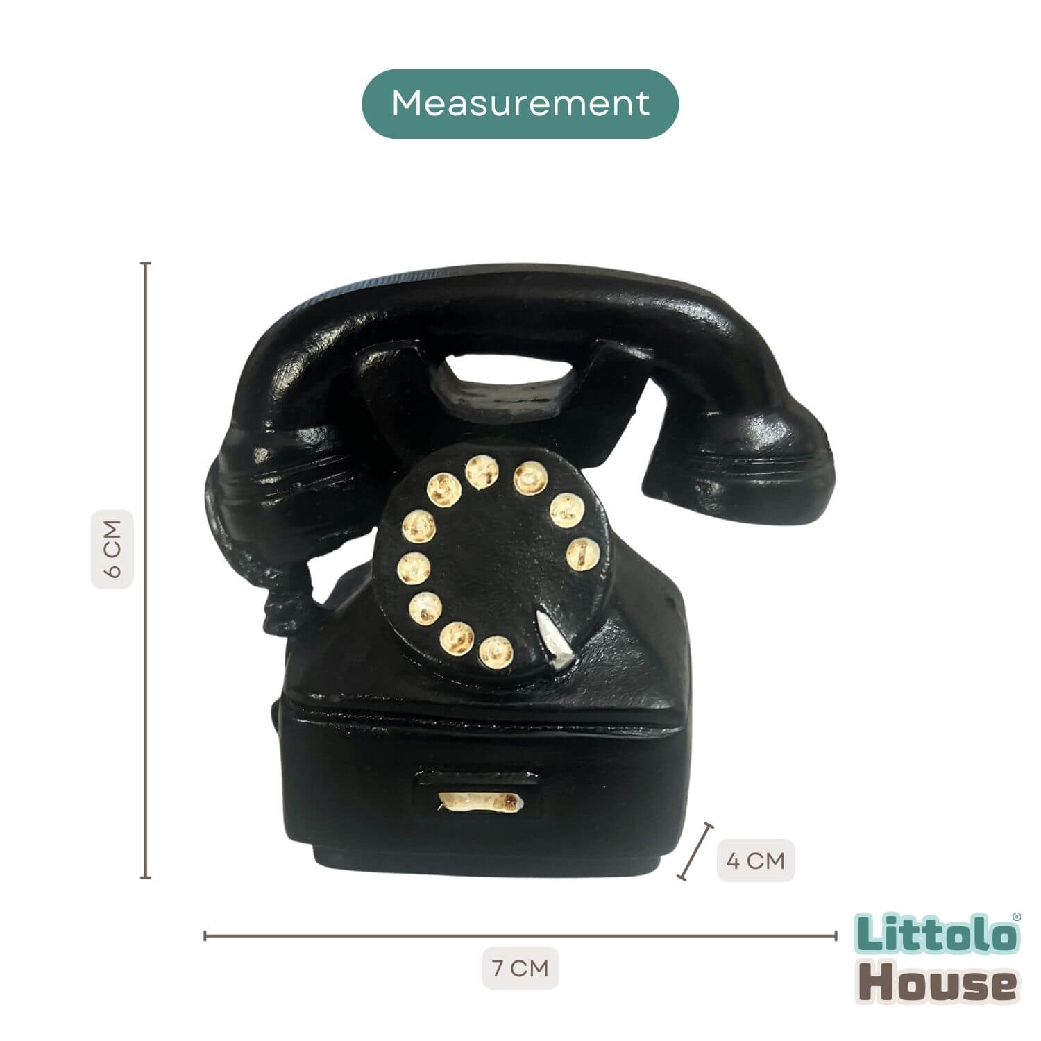 Retro Creative Nostalgic Telephone N21 | Pack of 1 | Black