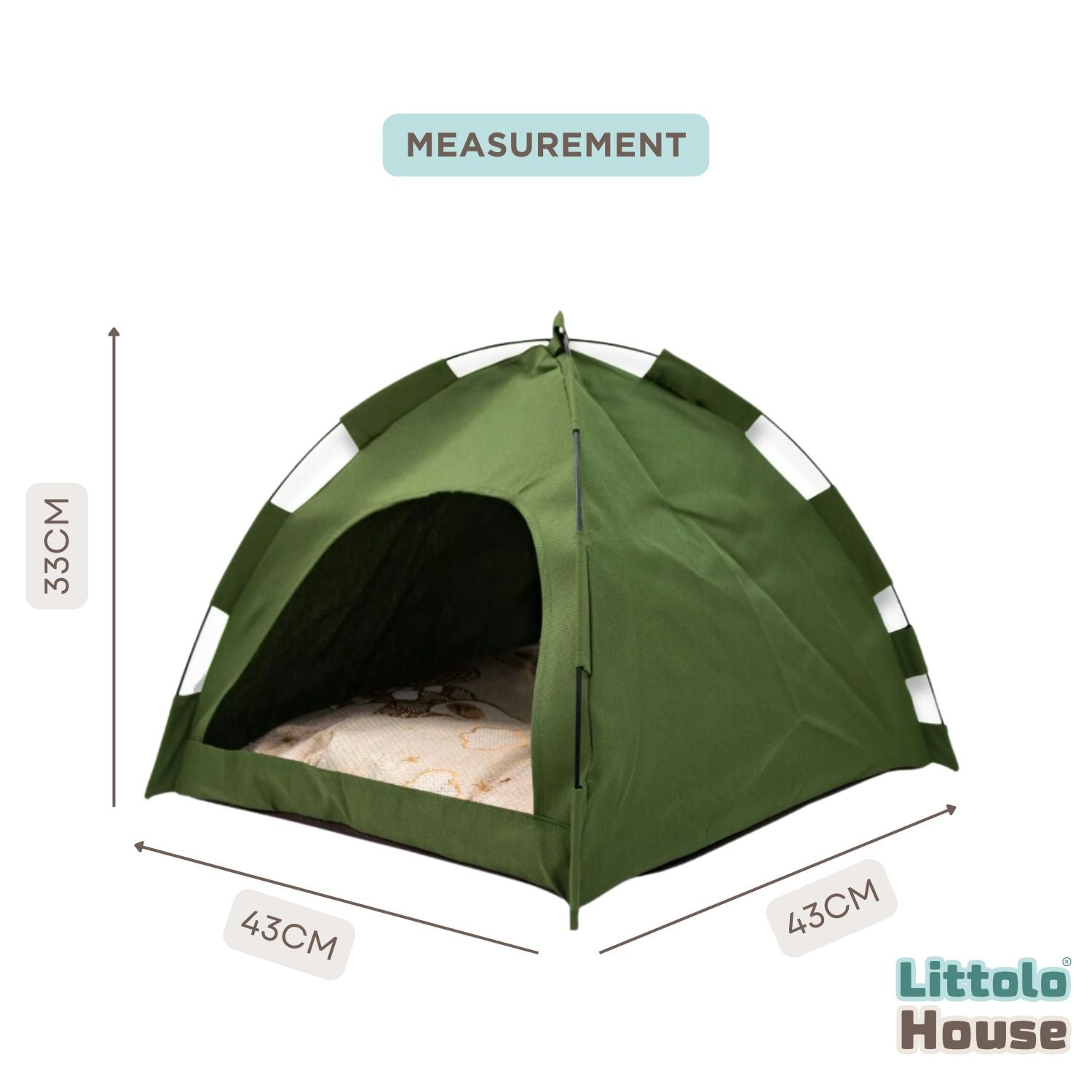 Foldable Baby Army Tent bed | Tent | Army Green