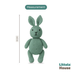 Plush Knitted Bunny Teddy Toy TY180 | Pack of 1 | Bean Green