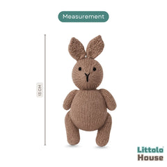 Plush Knitted Bunny Teddy Toy TY180 | Pack of 1 | Brown