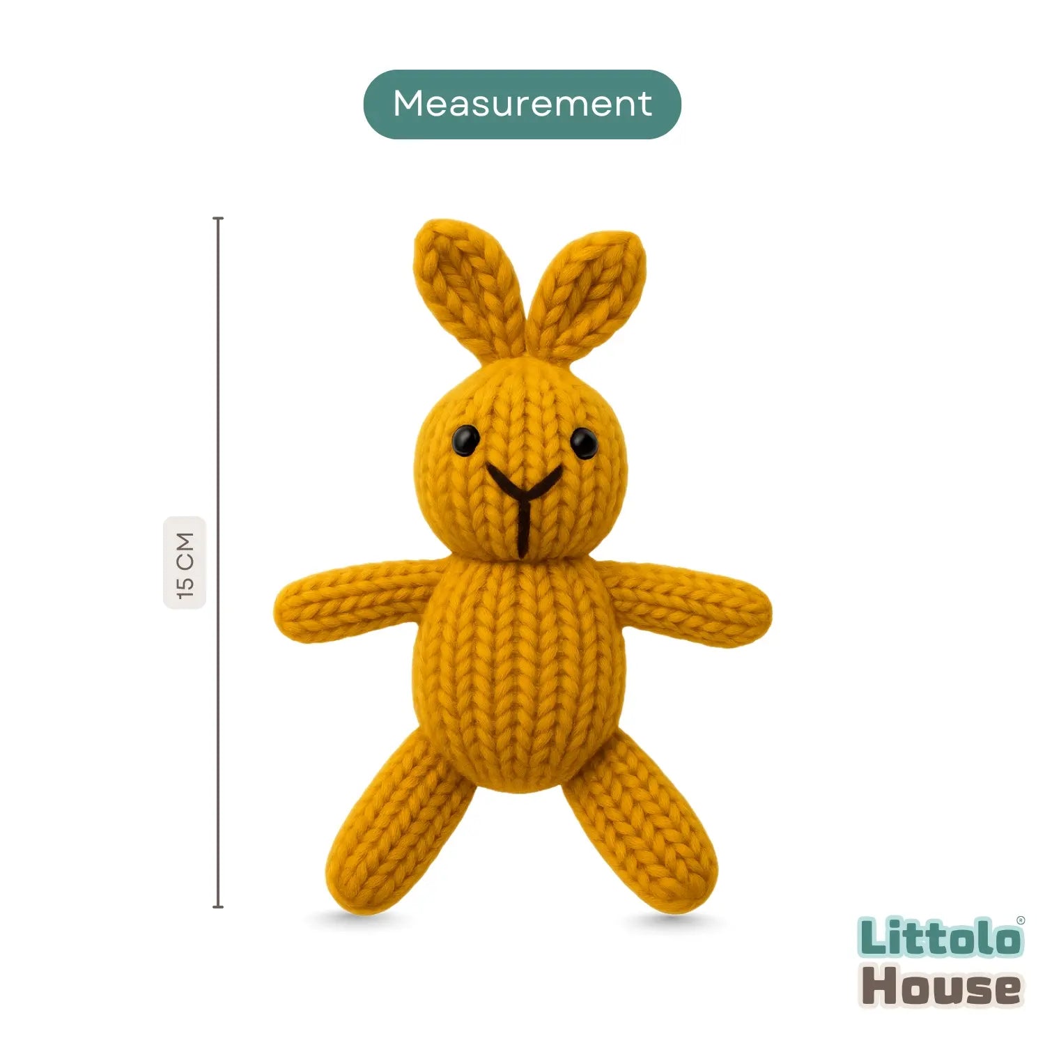 Crochet Bunny Teddy Toy TY181 | Pack of 1 | Mustard