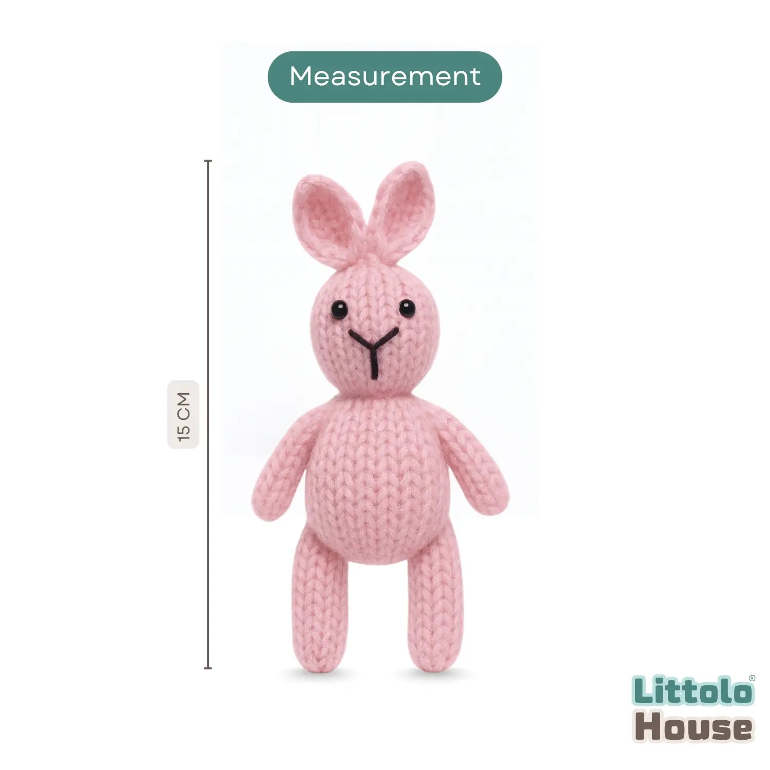 Crochet Bunny Teddy Toy TY181 | Pack of 1 | Pink