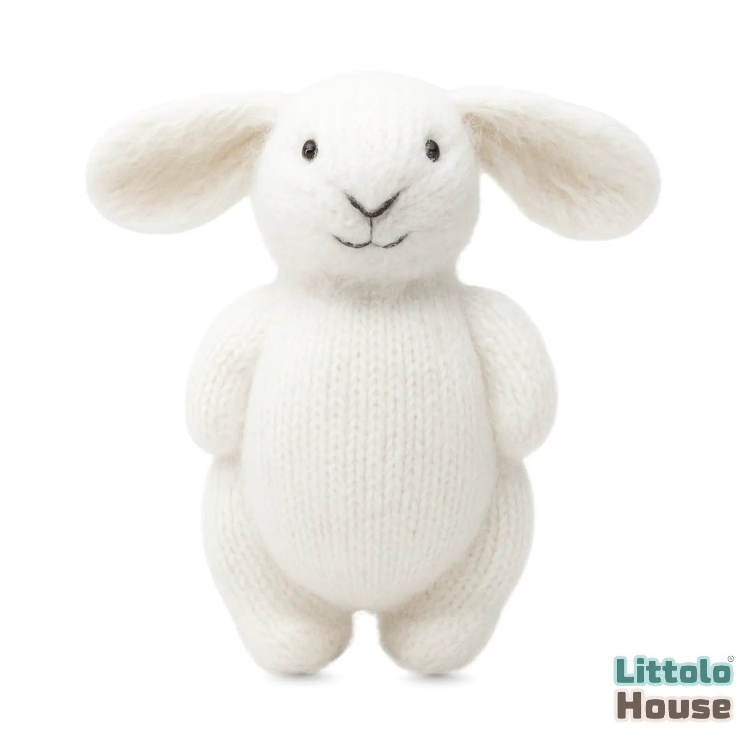 Hand-Knitted Bunny Toy TY182 | Pack of 1 | White