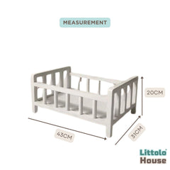 Cradle Style Bed | Wooden Decorative | White