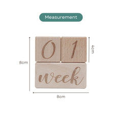 Milestone Blocks Set of 3 | Wooden | Brown