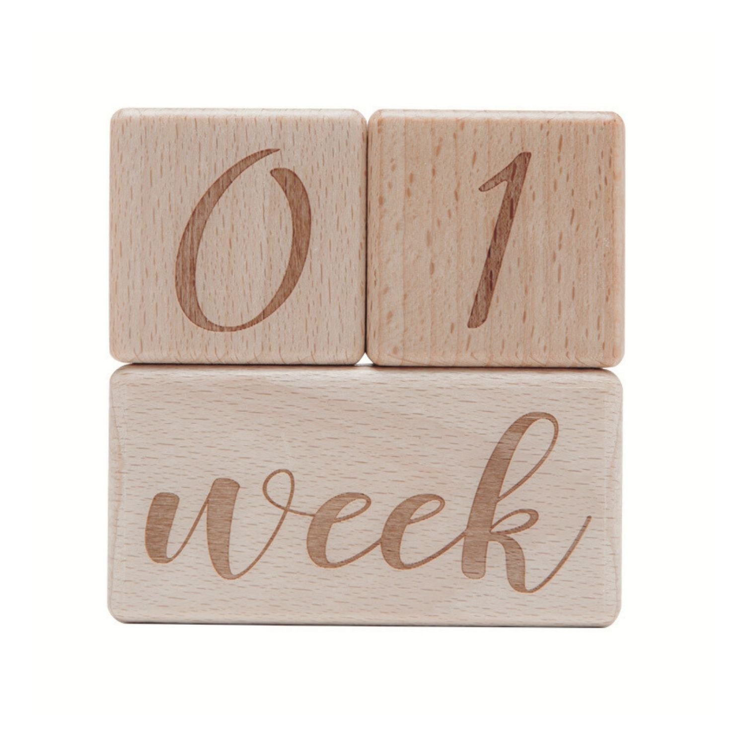 Milestone Blocks Set of 3 | Wooden | Brown