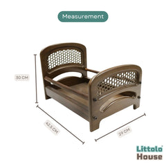 Modern Style Bed D2 | Wooden Decorative | Brown