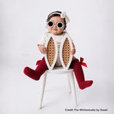 Bunny Rattan Chair | Wooden Decorative | White