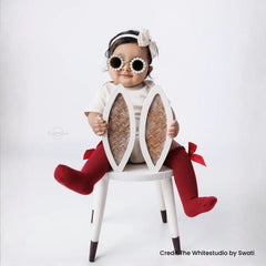 Bunny Rattan Chair | Wooden Decorative | White