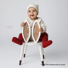 Bunny Rattan Chair | Wooden Decorative | White