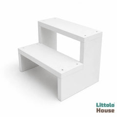 Ladder Step Stool | Wooden Decorative | White