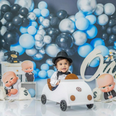 Baby Car | Wooden Decorative | White Brown (Self Carry Only-Shipping Extra)