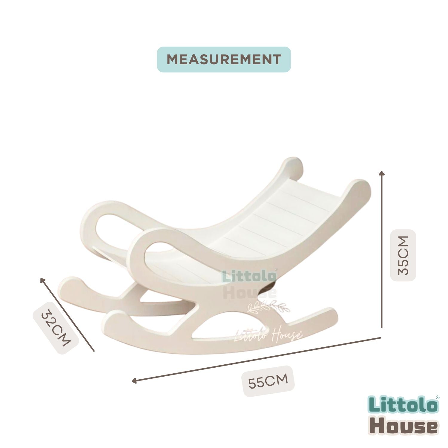 Rocking Chair | Wooden Decorative | White