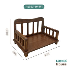 Royal Diwan Style Sofa Cum Bed | Wooden Decorative | Rustic Brown