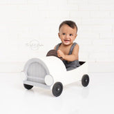 Vintage Car | Wooden Decorative | White Grey