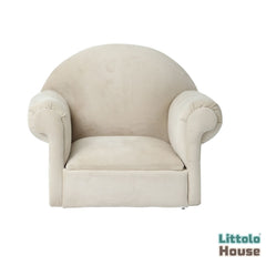 Stylish Arm Chair Sofa | Wooden Decorative | Beige