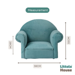 Stylish Arm Chair Sofa | Wooden Decorative | Teal