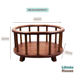 Oval Crib | Wooden Tableware | Brown
