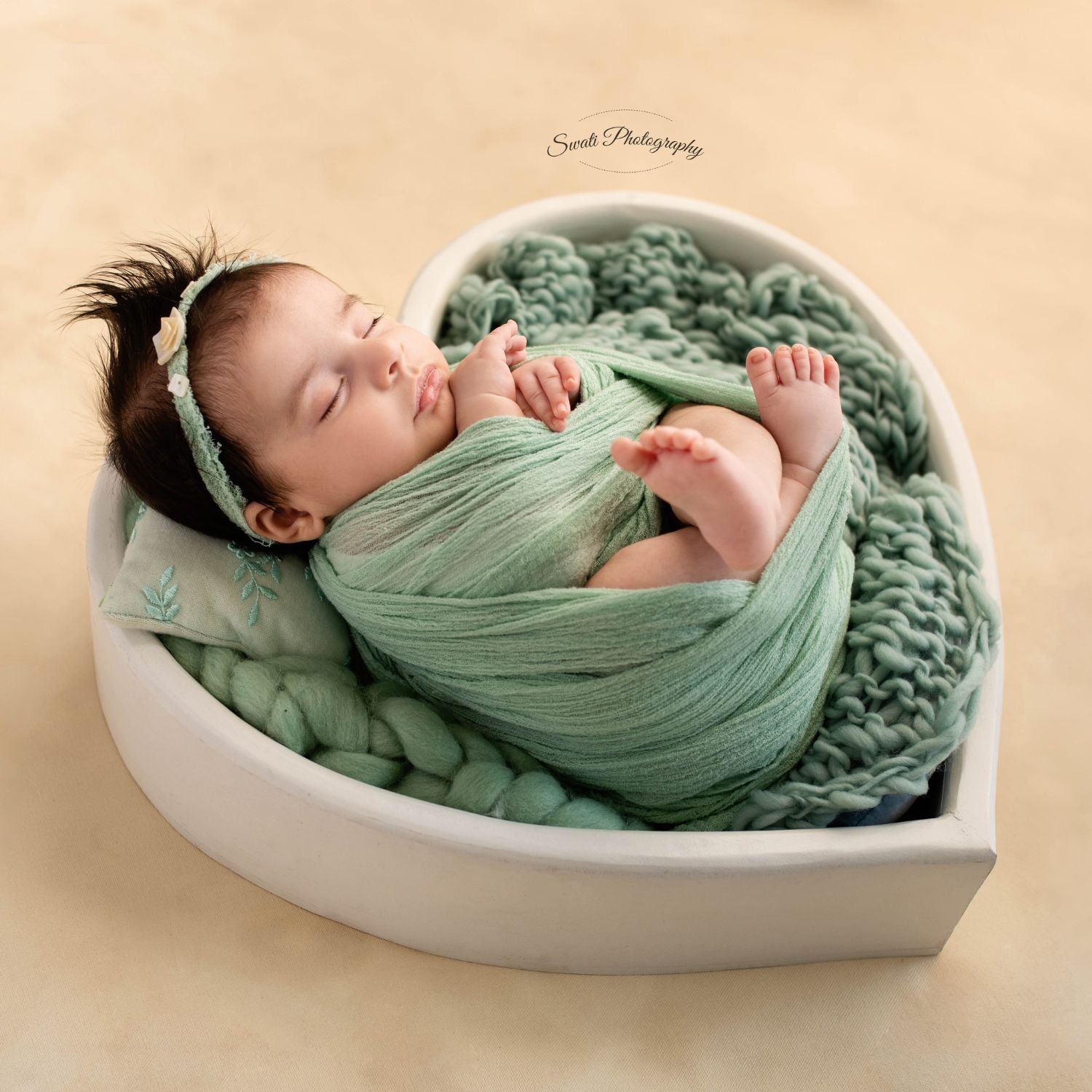 Heart Bowl Wooden Tableware Rustic White