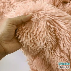 Artificial Fur Fabric FB029 | Orange Peach